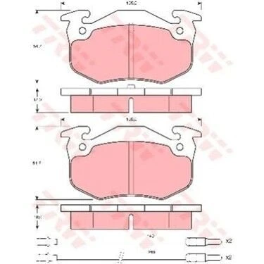 DİSK BALATA CITROEN BX ÖN 1987-1992 GDB313 ürün görseli