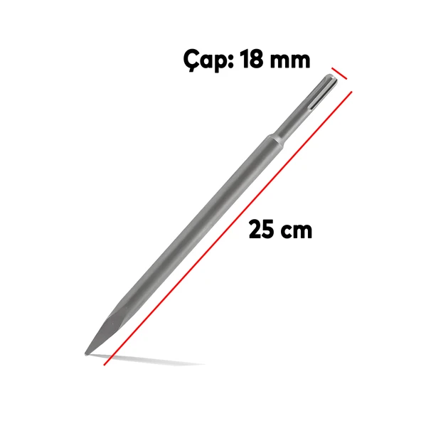 Matkap Uyumlu Sds Plus Murç Uç Kırıcı Keski Beton Kaya Taş Maden Delici Hilti Ucu 14 cm 25 cm 250 mm - 2