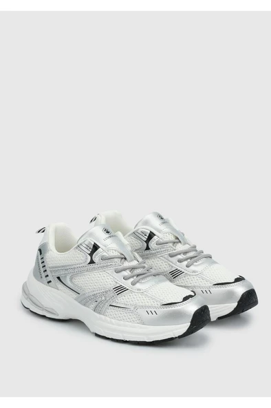 Lumberjack PENTAGON 5FX 101939240 Kadın Spor Ayakkabı Beyaz Gümüş 36-40 - Resim 2