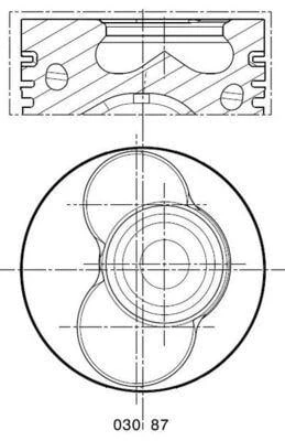 030PI00087102 MOTOR PİSTON SEGMAN 0.50 VW T5 AXB-AXC 3.4 SİLİNDİR 80.01 030 PI 00087102