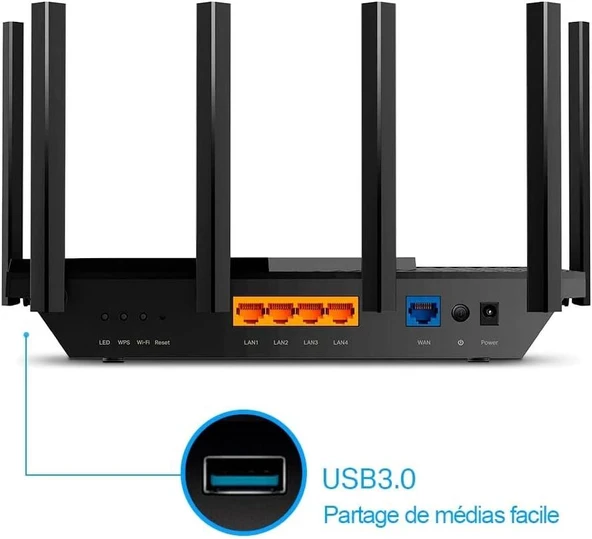 TP-Link Archer AX73, AX5400 Mbps, Fiber Destekli, 4×Gbps LAN Portlarıları, 200'den Fazla Cihazı Bağlayın,OFDMA ve MU-MIMO Deste - 2
