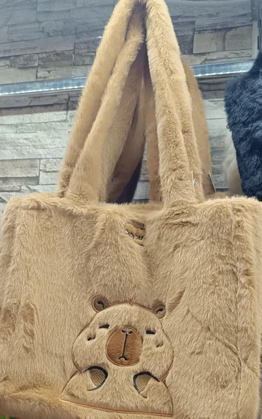 Çanta Peluş Capybara Sevimli Ayı Kol Çantası - 2