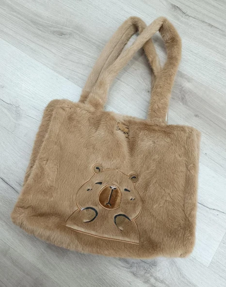 Çanta Peluş Capybara Sevimli Ayı Kol Çantası
