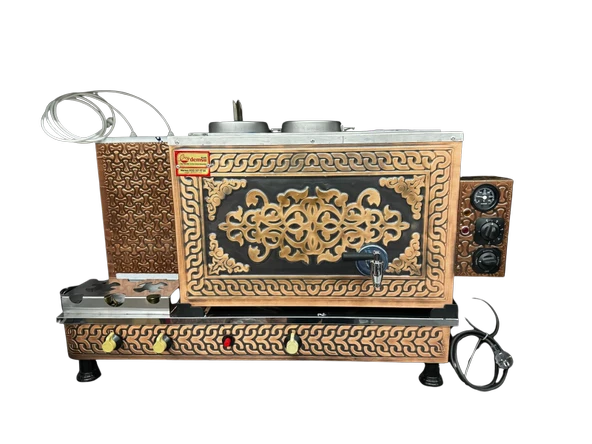 Demsu Plus 3 Demlikli Antik Bakır Elegance Turbo Elektrik + Gazlı Full Otomatik Çay Kazanı