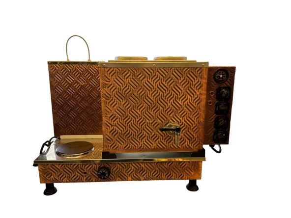 Demsu Plus 2 Demlikli Antik Bakır Labirent Desen Elektrikli Full Otomatik Çay Kazanı