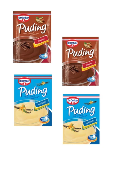Dr. Oetker 2 Vanilyayı + 2 Kakaolu Puding ürün görseli