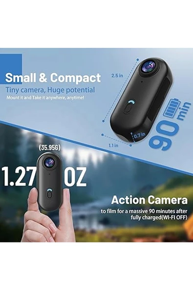 Mini WIFI Aksiyon Kamerası 1080P Taşınabilir Vücut Kamerası Giyilebilir Video Kaydedici IPX7 Su Geçirmez - 6