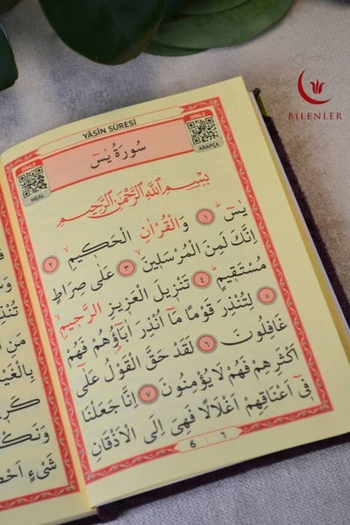Kutulu 128 Sayfa Kadife Yasin ve İnci Tesbih Seti Mor 5 Adet - Resim 5