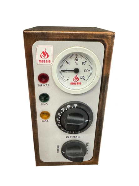 Meşale 1-2-3 Demlikli Antik Bakır Analog Full Otomatik Çay Kazanı Kutusu ürün görseli 1