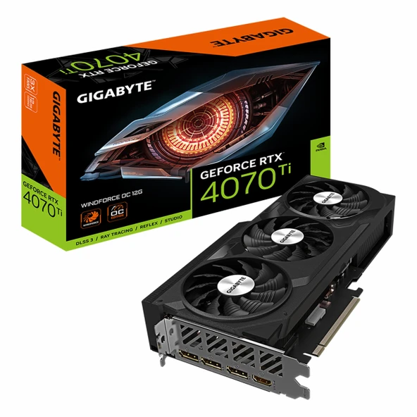 Gigabyte Windforce GeForce RTX 4070 Ti OC 12GB GDDR6X 192Bit HDMI/DP Ekran Kartı