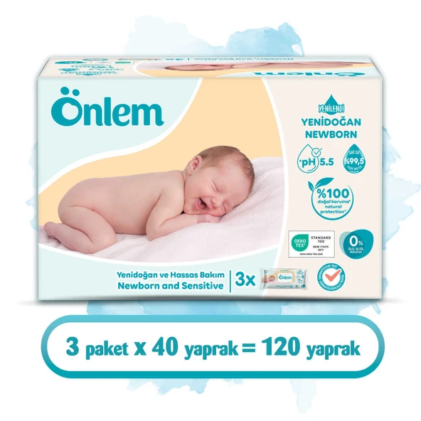 Önlem Yenidoğan Hassas Bakım Islak Havlu Mendil  40x24 960 Yaprak - 1