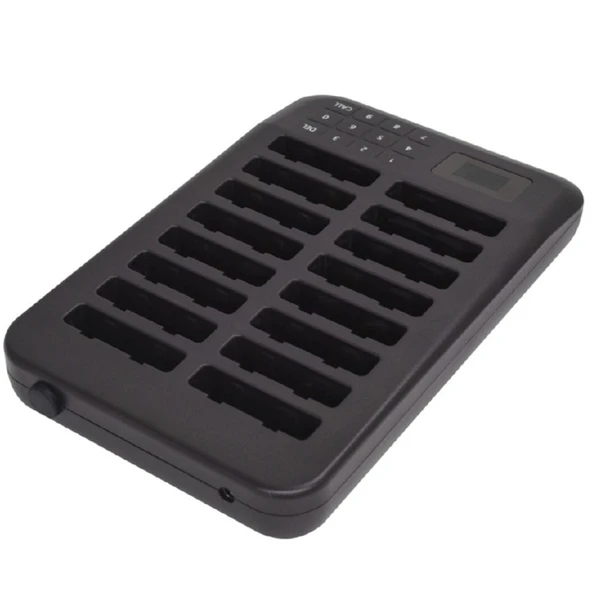 Müşteri Çağrı Sistemi 16'Lı Kablosuz Siyah Titreşim Ses Işık Çoğaltılabilir - 3