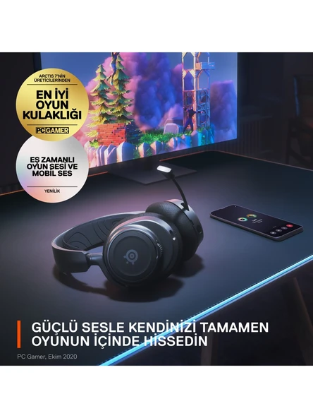 SteelSeries Arctis Nova 7 Kablosuz Bluetooth Oyuncu Kulaklığı - 9