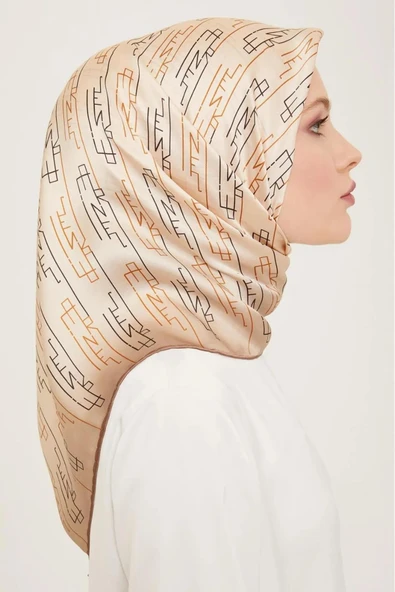 Armine E24YA9142D0252 Dj Saf İpek Eşarp 9142D (T) - Resim 3