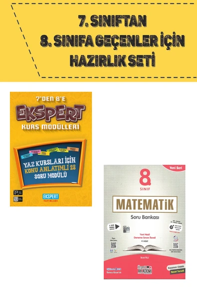 7 den 8 e Geçenler İçin Yaz Kurs Modülü + 8.Sınıf Matematik Soru Bankası ürün görseli 1