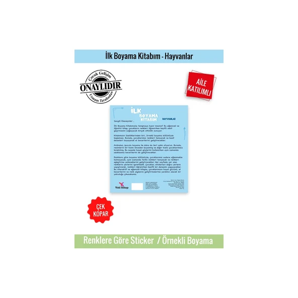İlk Boyama Kitabım Hayvanlar - Feyyaz Ulaş - 5