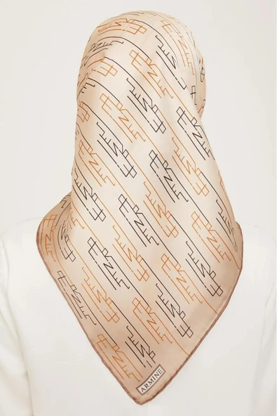 Armine E24YA9142D0252 Dj Saf İpek Eşarp 9142D (T) - Resim 4