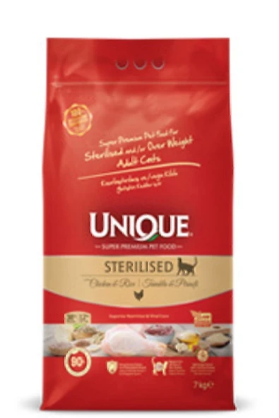 Unique Adult Cat Sterilised With Chıcken 7 Kg Tavuklu Kısır Kedi Maması - 1