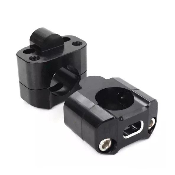 430 2 Parça Motosiklet Gidon Yükselticil 22 mm. 28 mm Siyah Takım ürün görseli 1