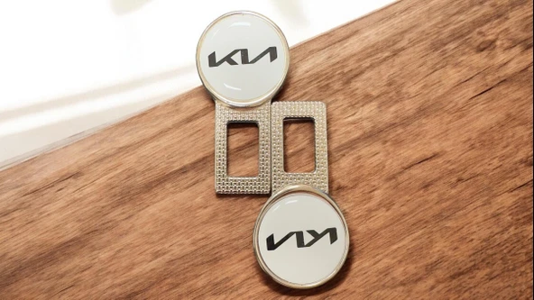 KİA YENİ Logolu Ikaz Ses Susturucu Metal Toka 2 Adet ürün görseli