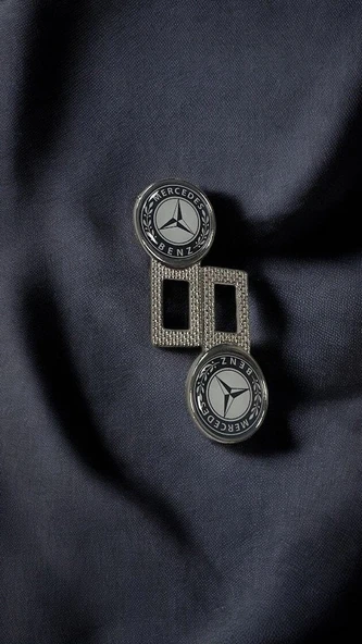 mercedes Logolu Ikaz Ses Susturucu Metal Toka 2 Adet