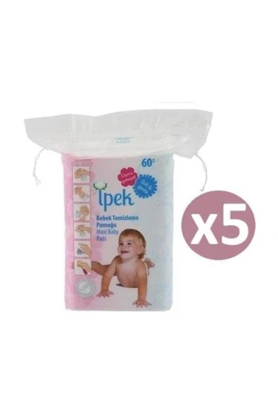 I?pek Maxi Pamuk Bebek Temizleme Pamuğu 60'lı * 5'li Paket - 1