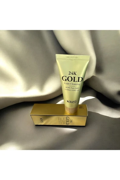 XAURA 24K GOLD FOAM CLEANSİNG 100ML – 99.9% SAF ALTIN İÇERİKLİ KÖPÜK TEMİZLEYİCİ
