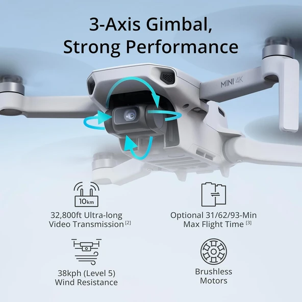 DJI Mini , 4K 30 Fps, Drone, Gri - 2