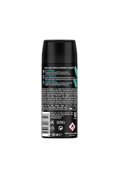 AXE DEODORANT AQUA BERGAMOT 150 ML - 8