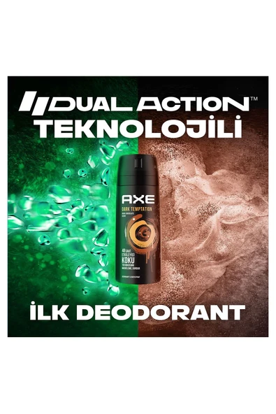 AXE ERKEK DEODORANT  DARK TEMPTATİON 150 ML X3 ADET - 6