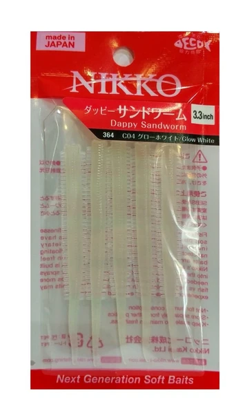 Nikko Sandworm Floating 8.5cm LRF Silikonu GLOW WHITE 364