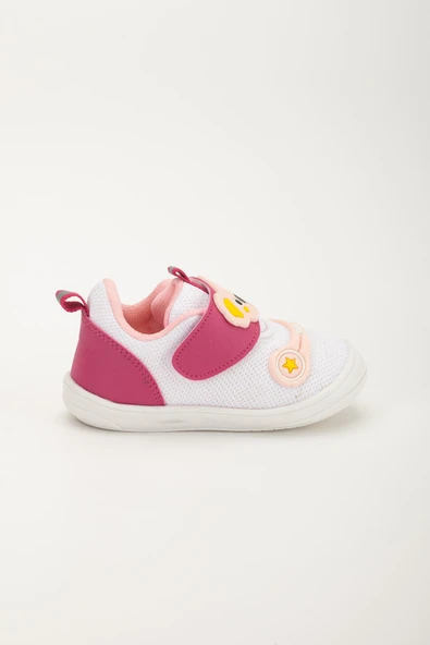 Şirinbebe Ortopedik Kız Bebek İlkadım Ayakkabı Fuşya Cırtlı Anorak - 2
