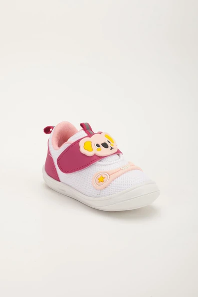 Şirinbebe Ortopedik Kız Bebek İlkadım Ayakkabı Fuşya Cırtlı Anorak - 3