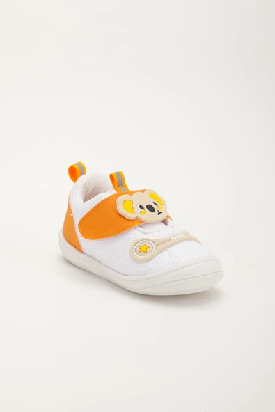 Şirinbebe Ortopedik Erkek Bebek İlkadım Ayakkabı Beyaz Cırtlı Anorak - 3