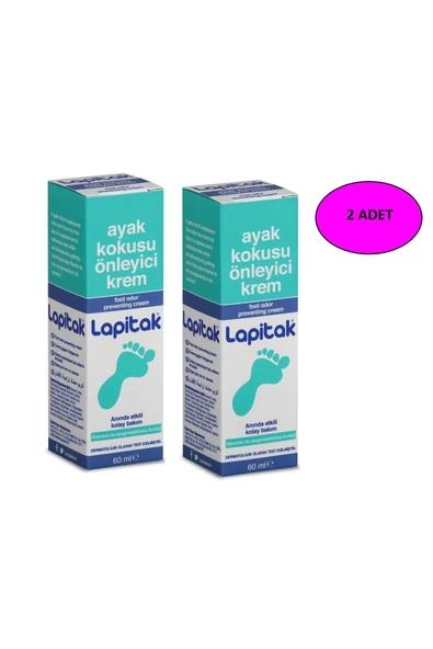 LAPİTAK AYAK KOKUSU ÖNLEYİCİ KREM 60 ML 2'Lİ