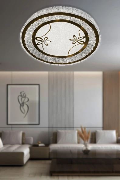 Miralux Taşlı Plafonyer Led Avize - Resim 4