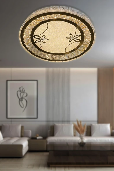 Miralux Taşlı Plafonyer Led Avize - Resim 5