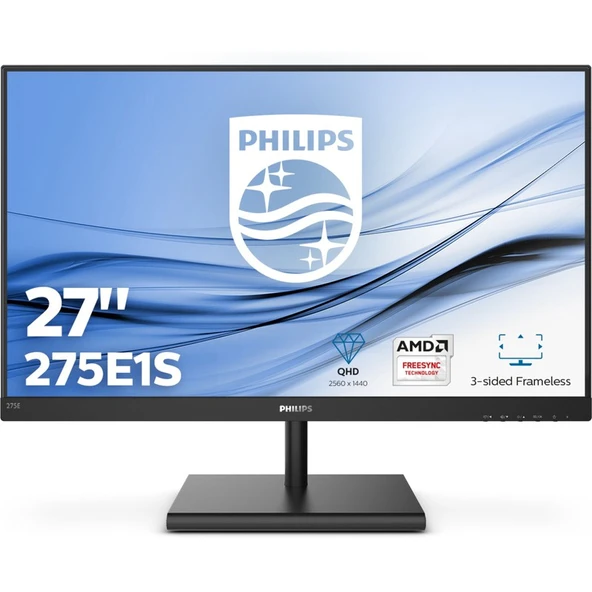 PHILIPS 27" 275E1S/00 IPS QUAD HD VGA HDMI DP ürün görseli 1