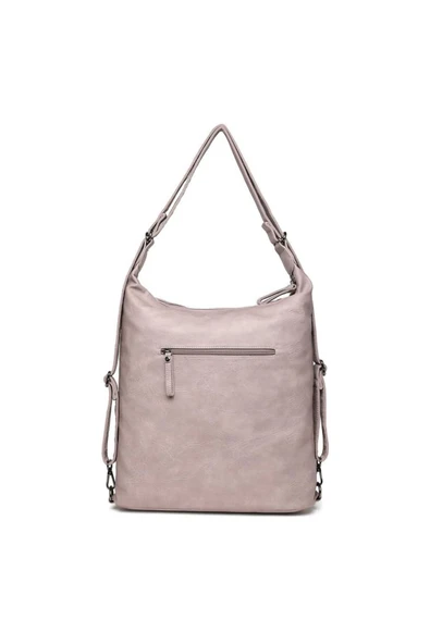 Yıkama Deri Hem Sırt Hem Omuz Kadın Çantası 21-K Barcelona 1580-7 - Resim 2