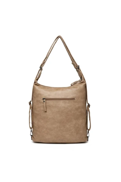 Yıkama Deri Hem Sırt Hem Omuz Kadın Çantası 21-K Barcelona 1580-7 - 2