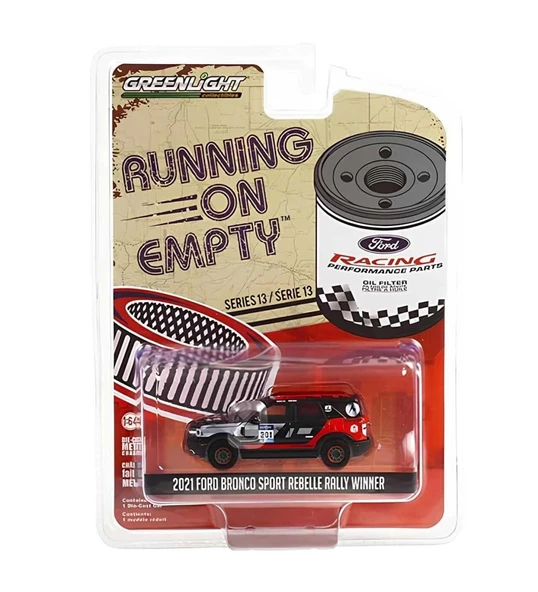 Greenlight 2021 Ford Sport Rebelle Rally Winner 1/64 Model Araba