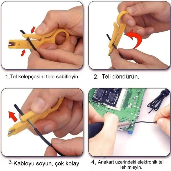 60W Ayarlanabilir Elektrikli Havya Kiti Full Lehim Seti Dijital Multimetre Taşıma Çantalı DIY Onarım Aracı - 8