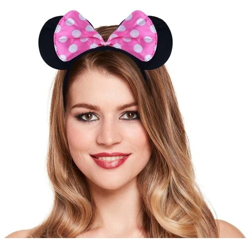 Pembe Fiyonklu Minnie Mouse Tacı Mini Kulak - 5