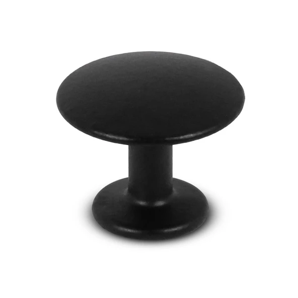 Düğme Çekmece Dolap Dolabı Kapak Kulpu Kulpları Kulbu Siyah Metal Daire Kulp (4 ADET) Mobilya Mutfak - 5