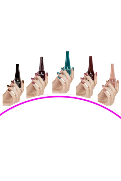 5 Adet Keratinli Besleyici Oje 14 ml SET10 - 1