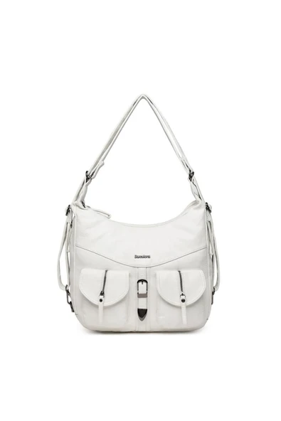 Yıkama Deri Hem Sırt Hem Omuz Kadın Çantası 21-K Barcelona 1936 ürün görseli