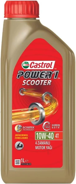 Castrol POWER1 Scooter 4T 10W-40 1 Litre Motosiklet Yağı ürün görseli 1