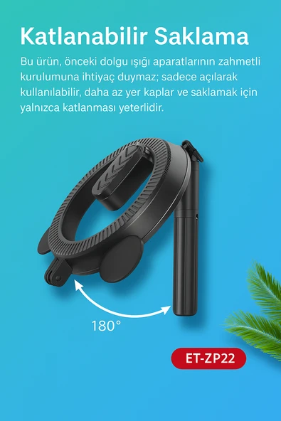 3 Modlu Ayarlanabilir LED Işıklı Selfie Halkası Makyaj ve Canlı Yayın İçin Profesyonel Aydınlatma - 7