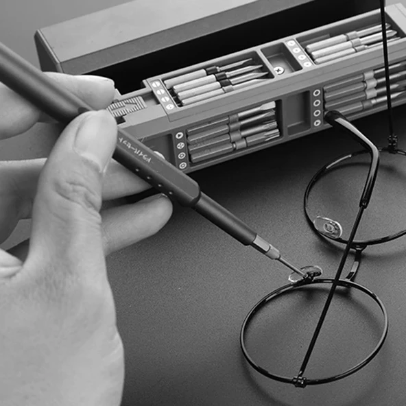 46 Parça Hassas Manyetik Tornavida Telefon PC Elektronik Cihaz Tamir Kiti Çoklu Uç Araç tamir Seti - 3