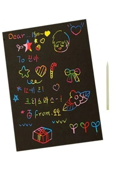 Sihirli Gökkuşağı Kazımalı Kağıt A4 10'lu Paket ürün görseli